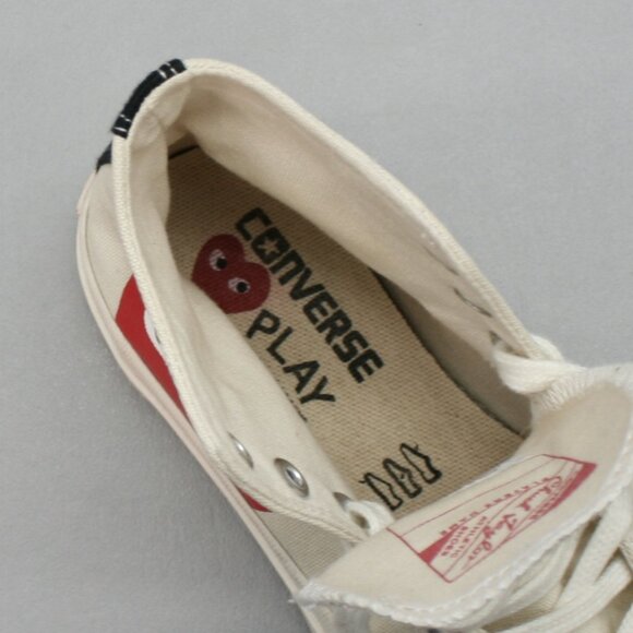 Converse Ladies 6.5 All Star 70 Comme des Garcons PLAY Red Heart Shoes Sneakers - Picture 7 of 12